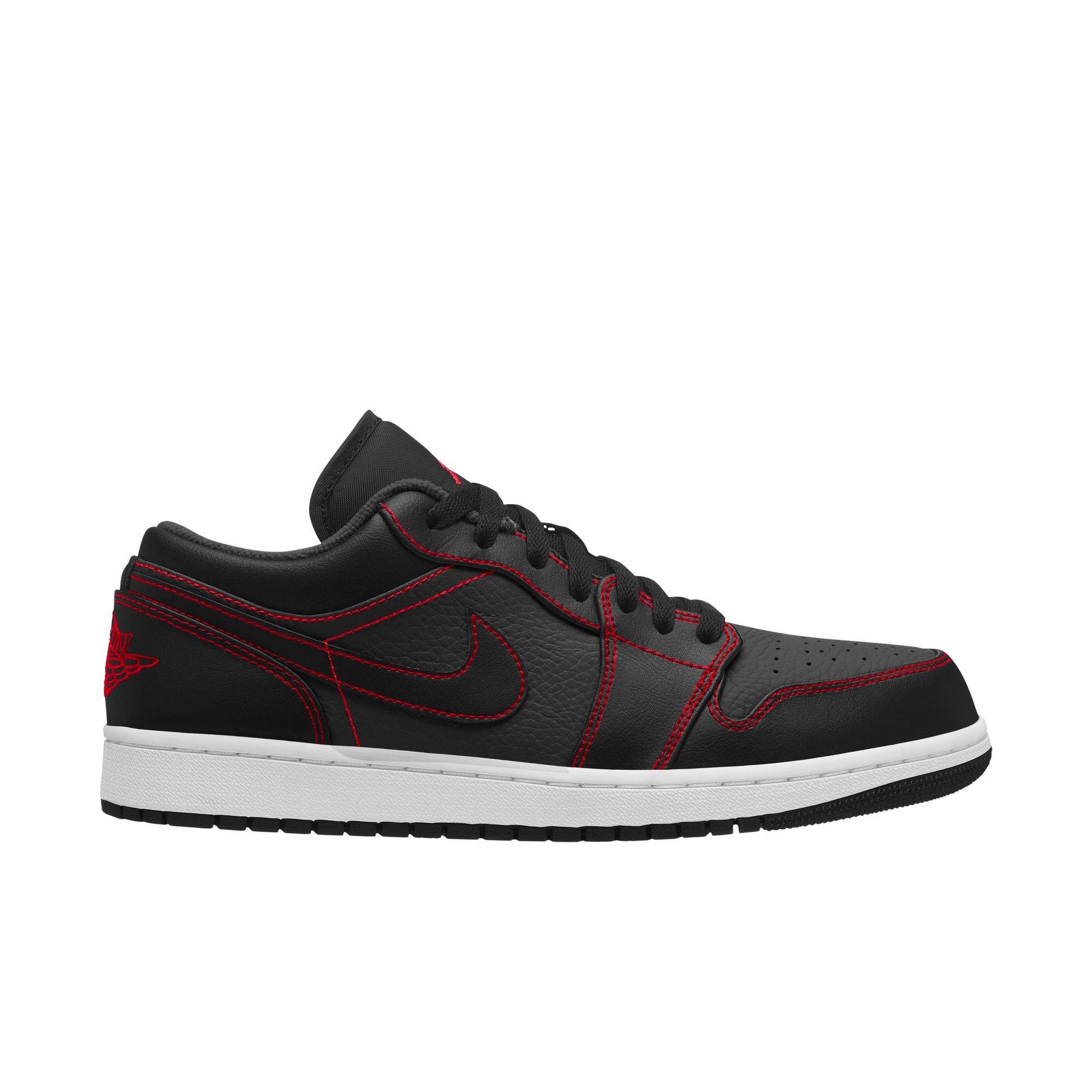 Jordan 1 Low "Black/University Red/White" Men's Shoe - BLACK/RED/WHITE